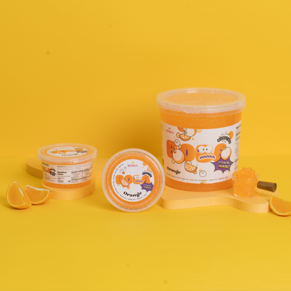 Orange Sour Bursting Boba with Drink view 2