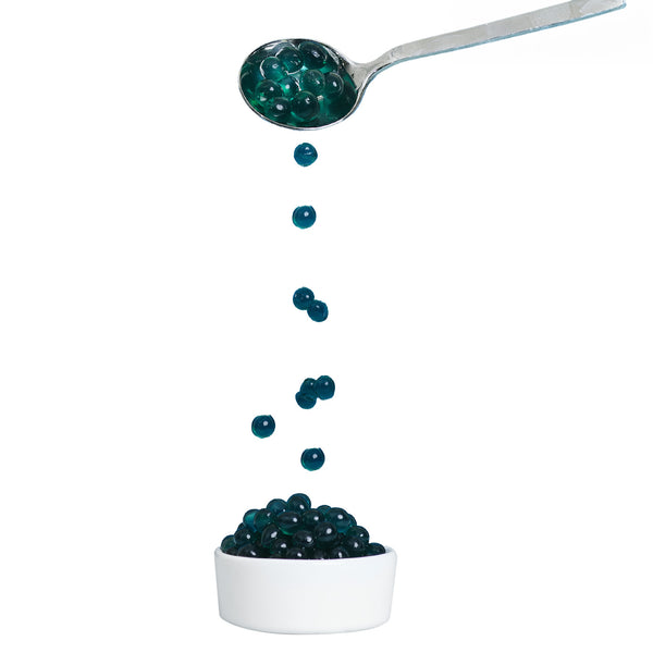 Spoon of Blue Raspberry Sour Bursting Boba view 2