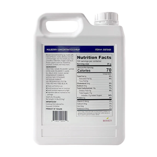 Mulberry Syrup Back view 2