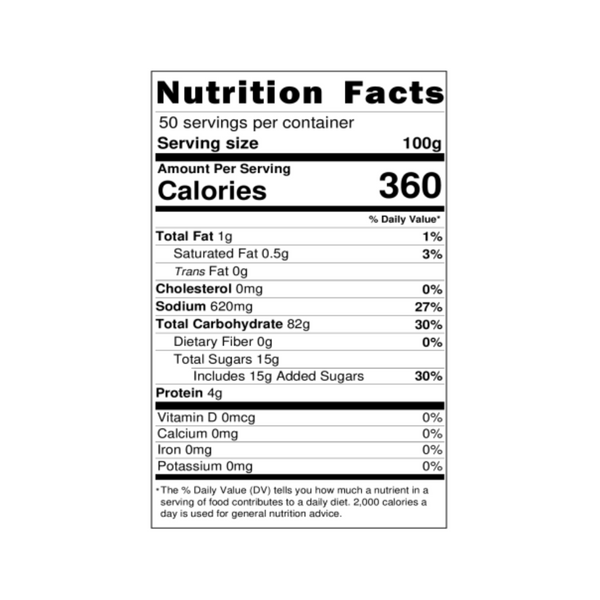 Mochi_Donut Mix Nutrition Facts