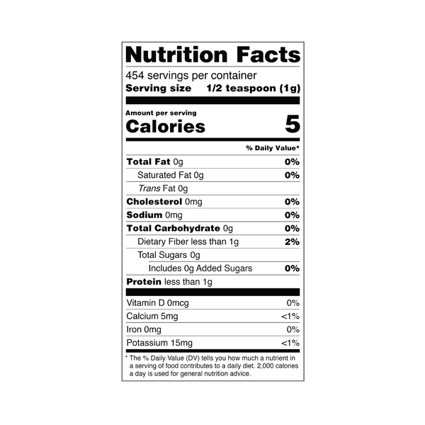 Nutrition Facts_Houjicha Powder