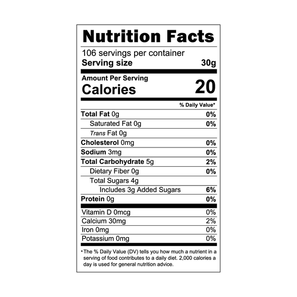 nutrition facts