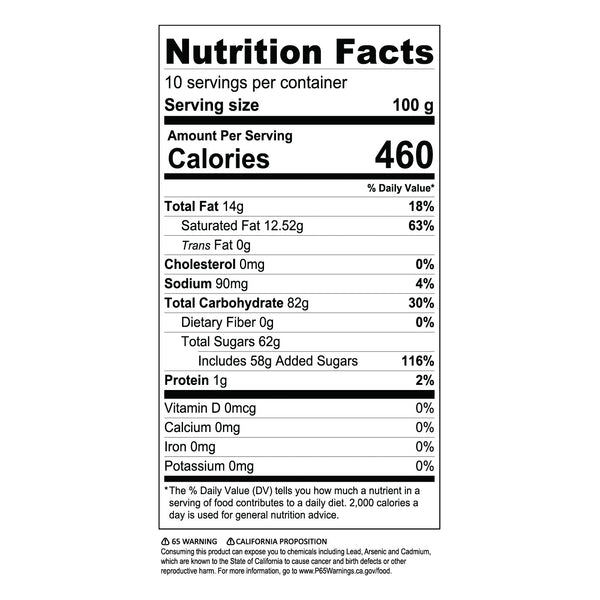 Peach Powder Nutrition Facts