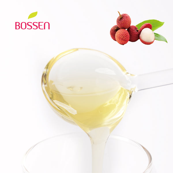 Lychee Syrup with lychee fruit placed  view 4