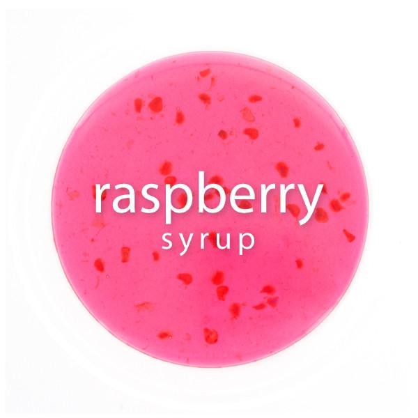 Raspberry Syrup graphic with raspberry syrup written on it view 3