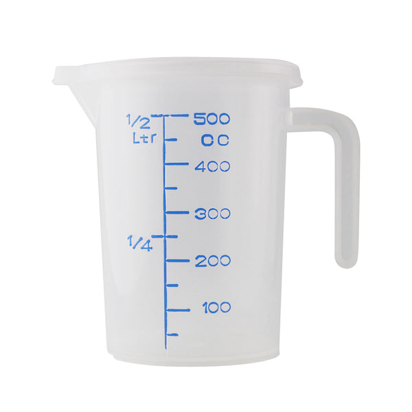 Measuring PP Cup w/ lid (500 ml) - Blue Marks view 1