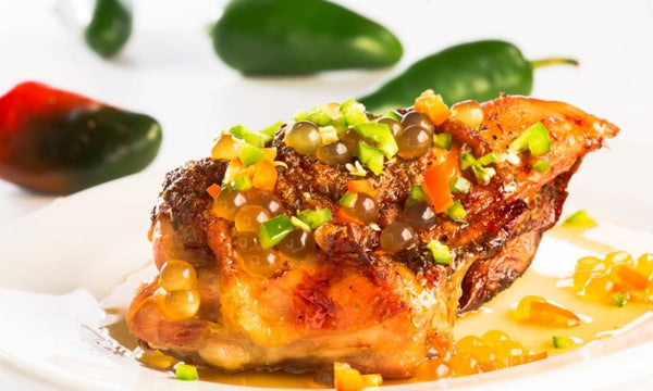 Honey Bursting Boba on jalapeno chicken view 3