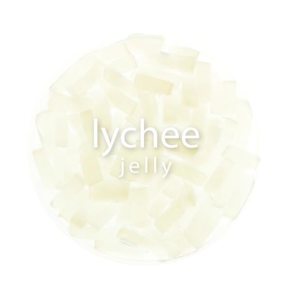 Lychee Jelly Topping for Bubble Tea & Desserts closeup - Bossen view 2