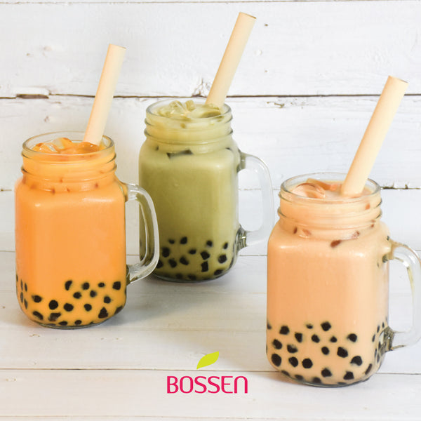 Boba drinks - milk tea, thai tea and matcha view 5