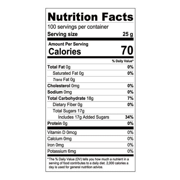 Honeydew Syrup Nutrition Facts
