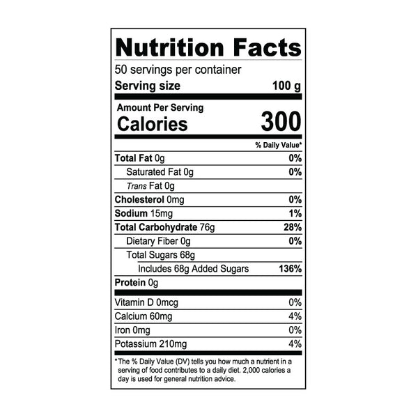 Premium Brown Sugar Syrup Nutrition Facts