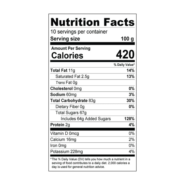 Hokkaido Milk Tea Powder Nutrition Facts
