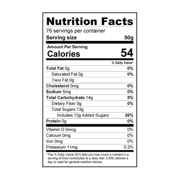 mango star jelly nutrition facts