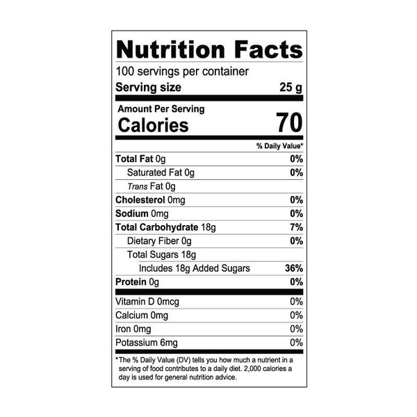 Black Sugar Syrup Nutrition Facts