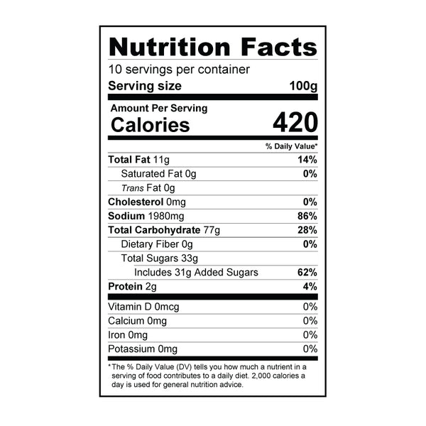 Cheese Crema Whipping Powder Nutrition Facts