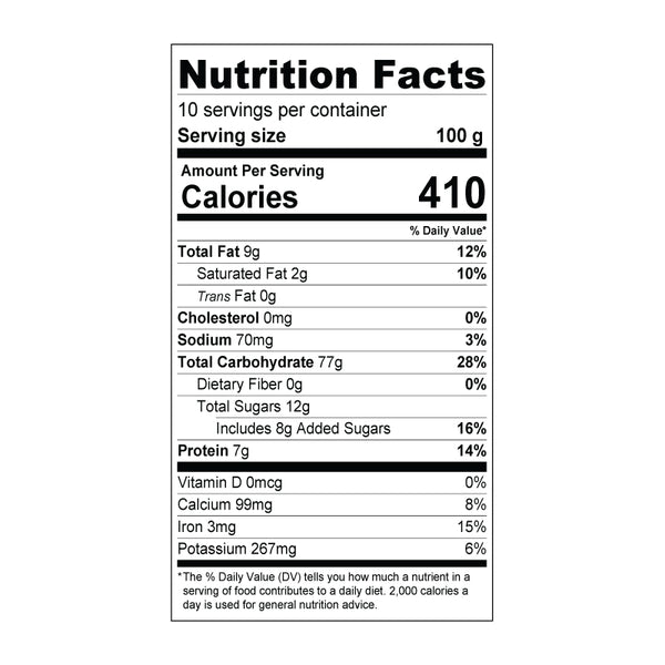 Matcha Green Tea Premium Powder Nutrition Facts