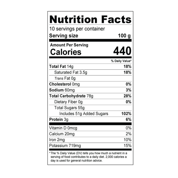 Iced Mocha Powder Mix Nutrition Facts
