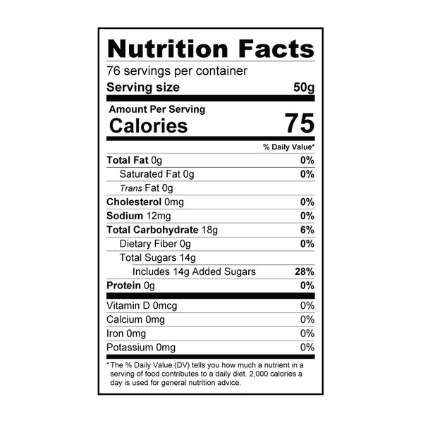 coffee jelly nutrition facts