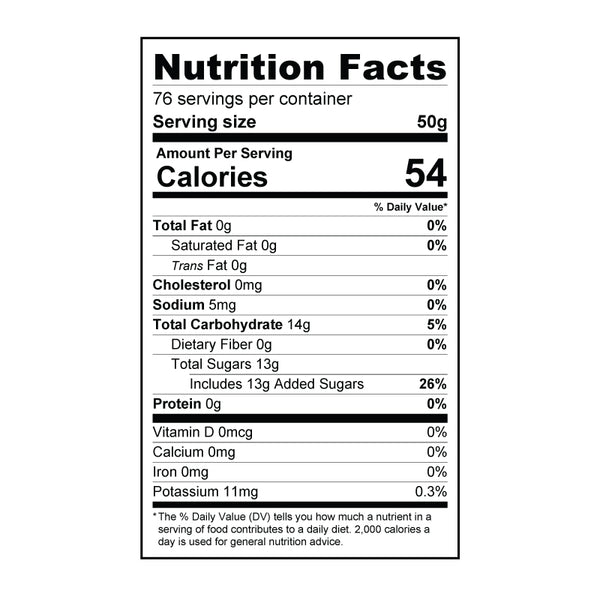 mango jelly nutrition facts