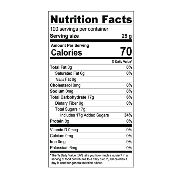 Lychee Syrup Nutrition Facts