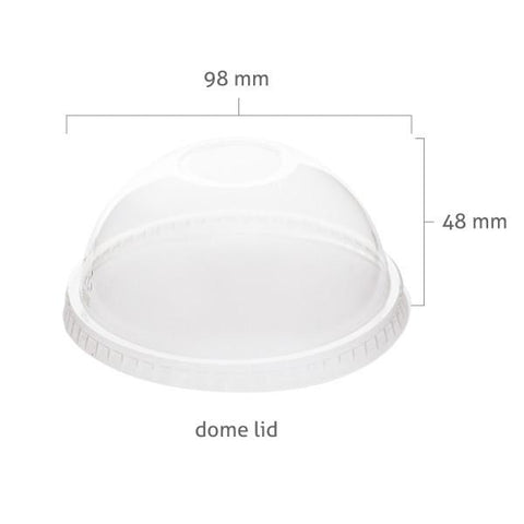 PET 98mm Dome Cup Lids