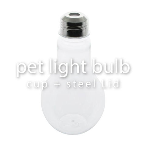 PET Lightbulb Cup with Lid for Bubble Tea