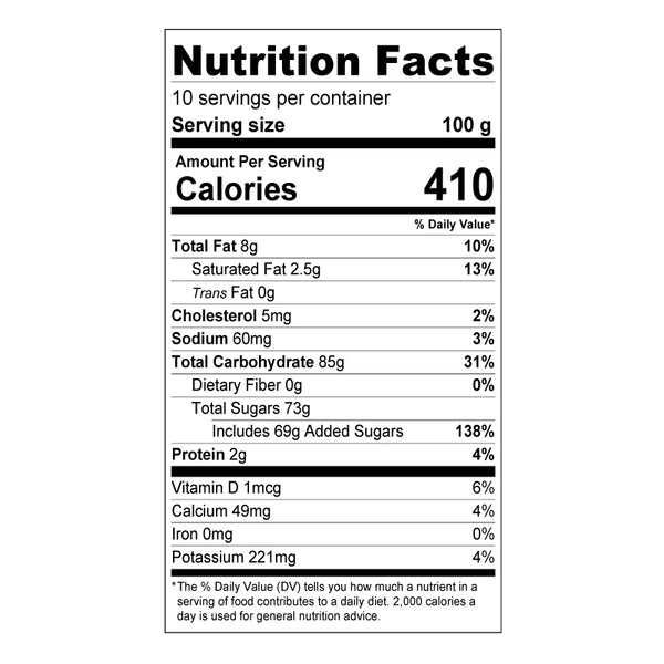 Thai Tea Nutrition Facts