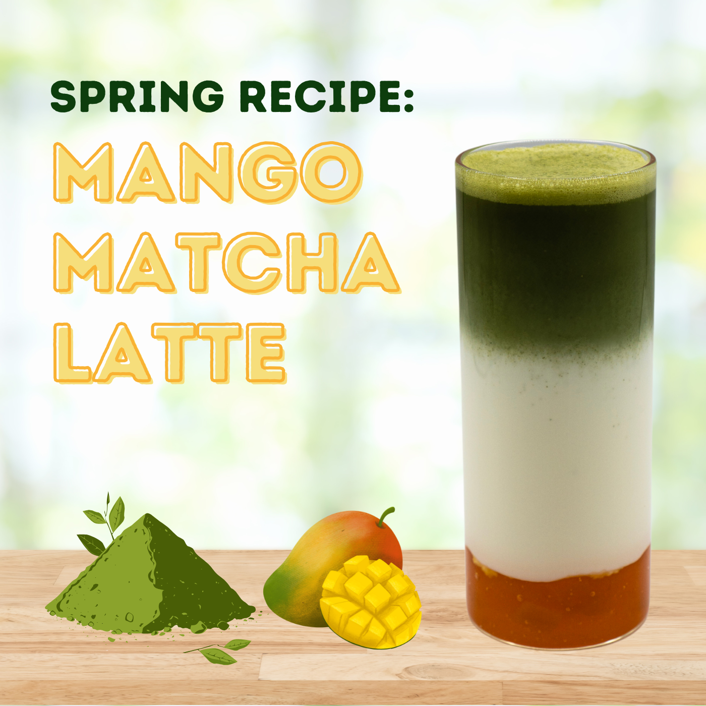 Spring Recipe: Mango Matcha Latte 