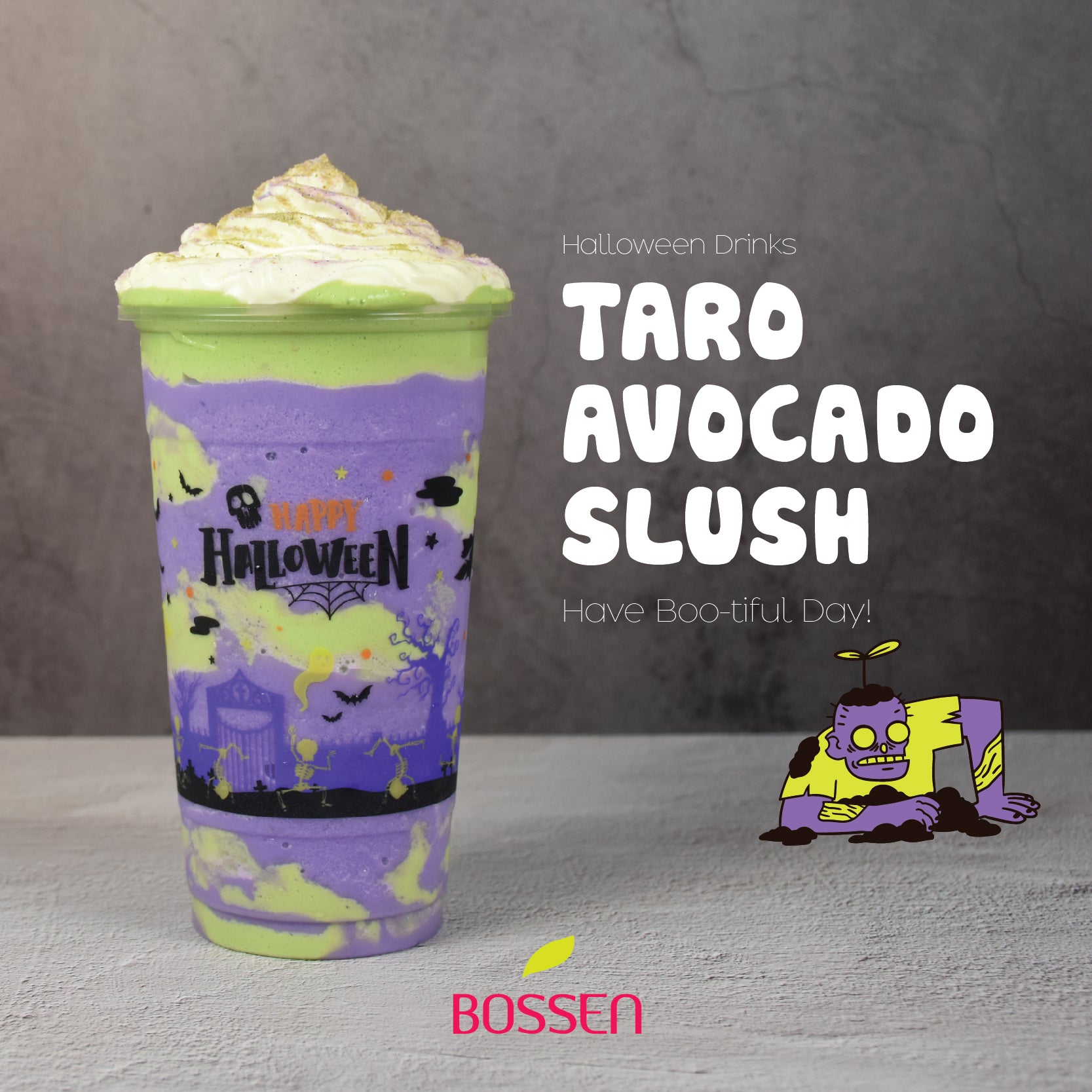 Taro Avocado slush drink