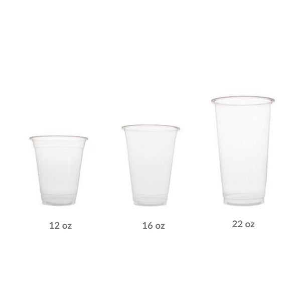 Plain PP Plastic Glass with Dome Lid