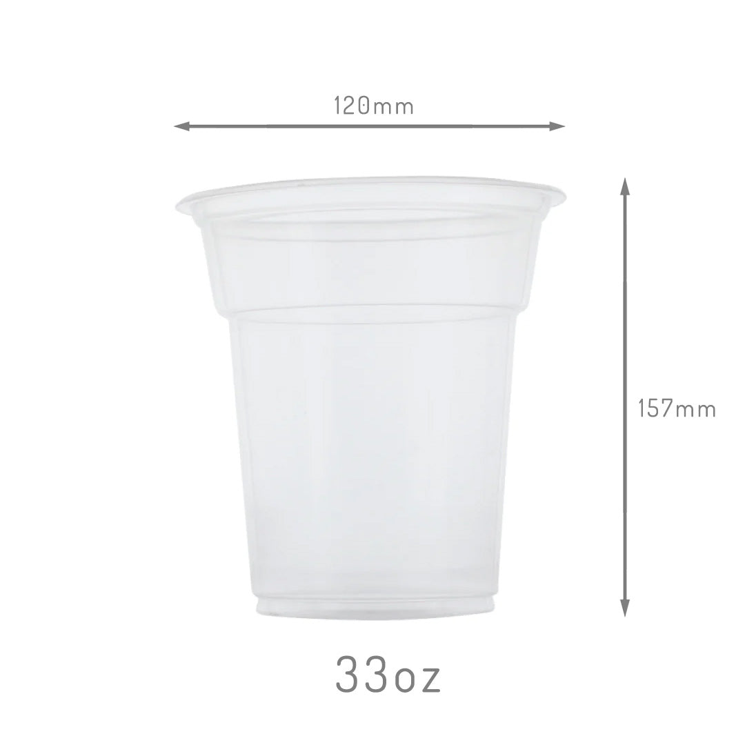 32oz PP Cup with Dome Lids (50pcs±) / Disposable Plastic Cup 32oz- Drinking  Plastic Cup / Big Cup / Jumbo Cup