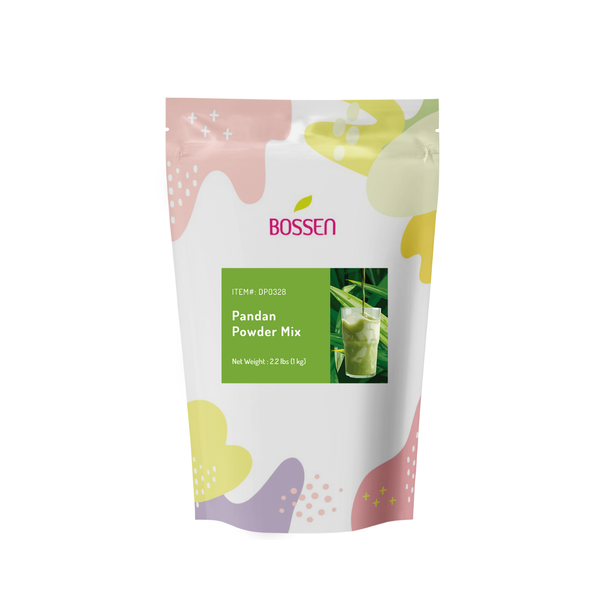BOSSEN Pandan Powder Mix packaging on a white background view 1