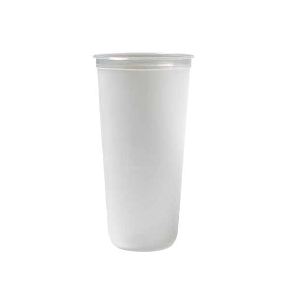 22oz / 660ml Frosted Matte PP Cups – Injection Molded, 90mm (500 pcs) view 2