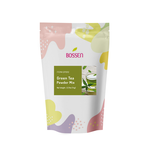 BOSSEN green tea powder mix packaging on a white background view 1