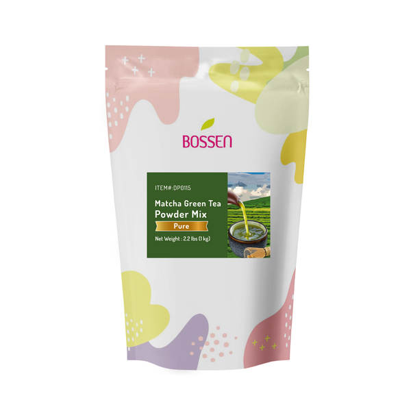 BOSSEN Matcha Green Tea Powder Mix packaging on a white background view 1