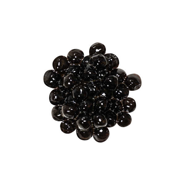 Cluster of cooked tapioca pearls on a white background view 2