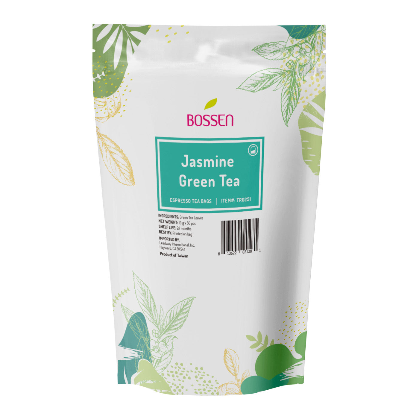 Jasmine Green Tea Bags for Bubble Tea drinks, Tea beverages, Cafes –