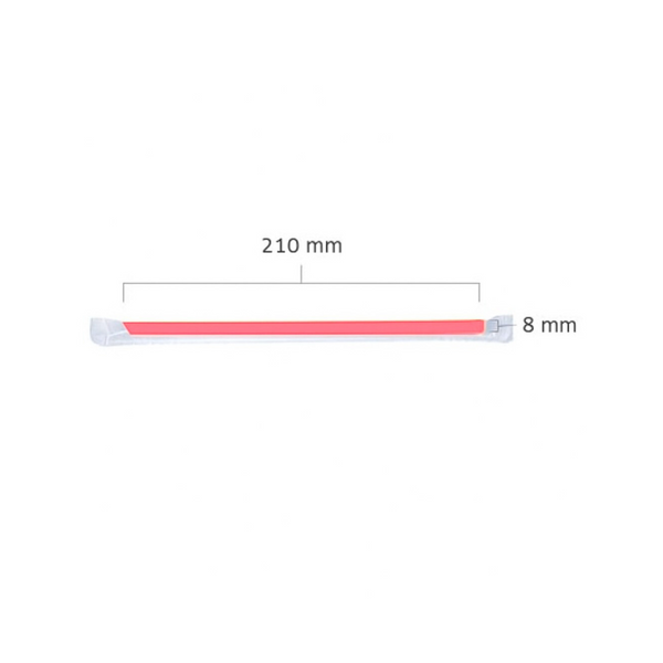 Small straw - multiple colors - with measurement view 2