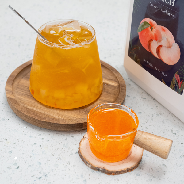 Peach Premium Syrup in Drink view 2