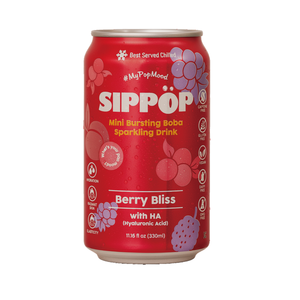 Sippop™ Berry Bliss - Sparkling Beverage with Bursting Boba view 1