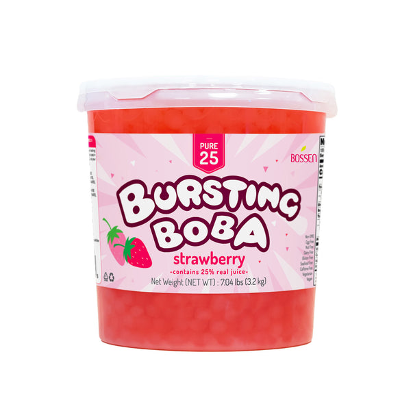 Bossen Bursting Boba Strawberry product packaging on a white background view 1