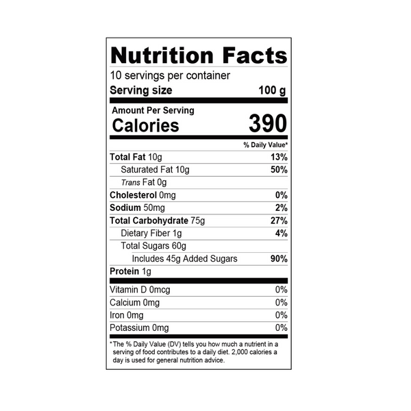 Taro Premium Nutrition Facts