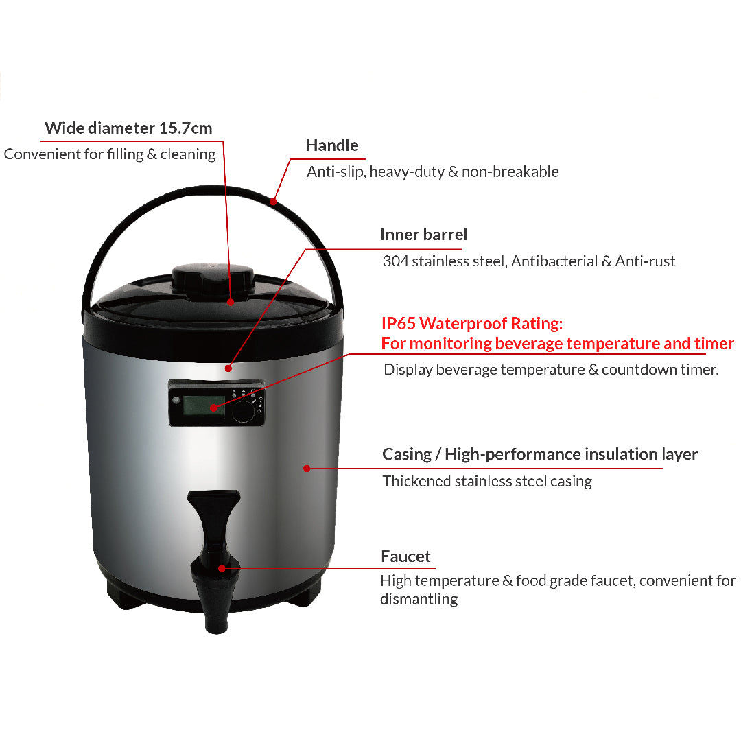 Tea Warmer Dispenser with Temperature Control - 8L (2.1 Gallon)