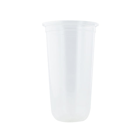 Bubble Tea Cups 25oz PP Flat Rim Extra Wide Cold Cups (120mm) - 500 count, Coffee Shop Supplies, Carry Out Containers