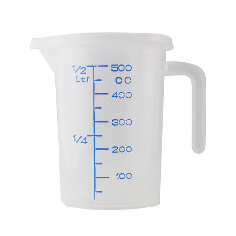 Measuring PP Cup w/ lid (500 ml) - Blue Marks