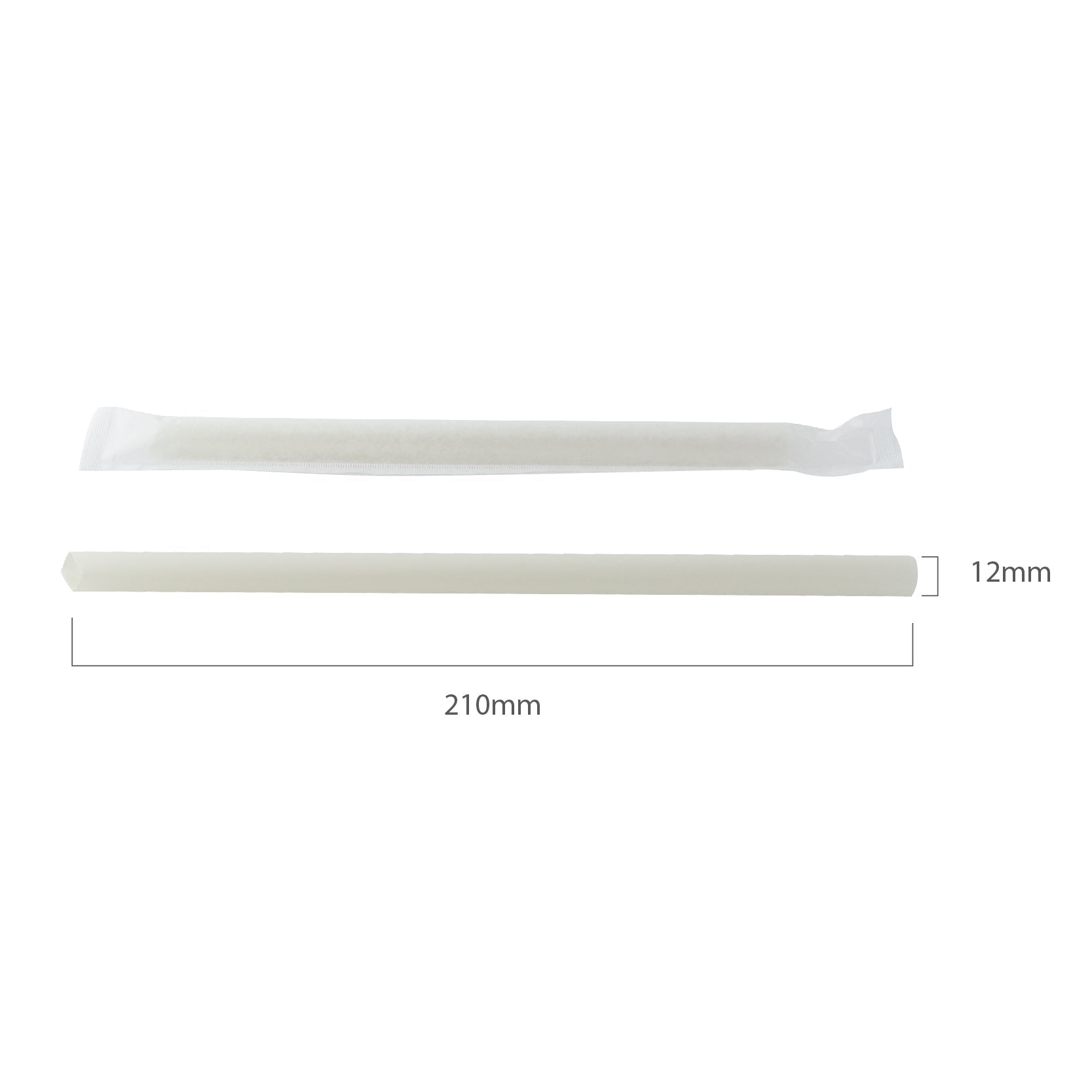 12mm Large Cropmade Bamboo Fiber Straw - CASE (2,000 pcs, Unwrapped) -  Cropsticks Inc