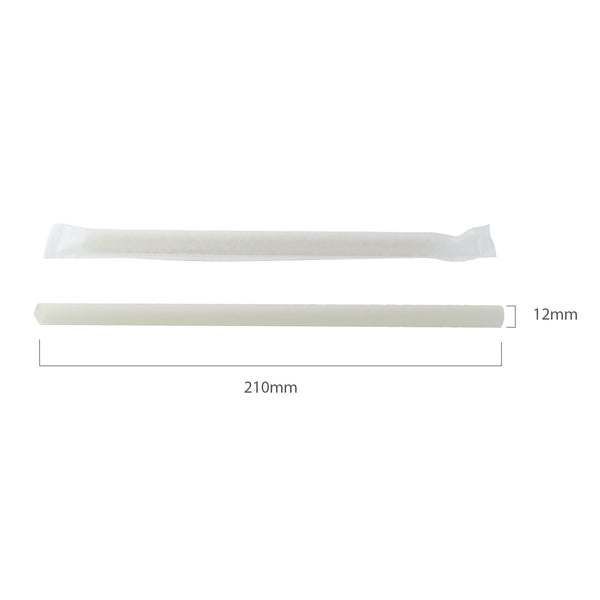 (Long) Big Bamboo Fiber Straw dimensions view 1