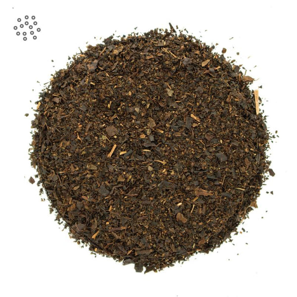 Ground Earl Grey Tea closeup view 2