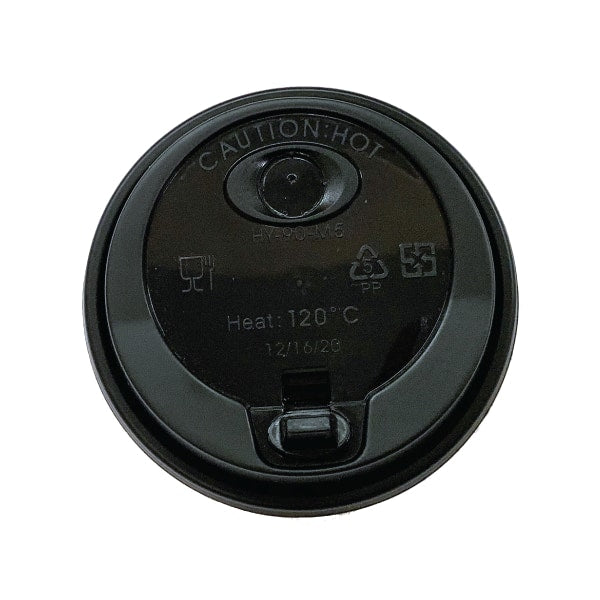 Pp Black Sip Lids (90Mm) | New Cups Straws And Packagings view 1