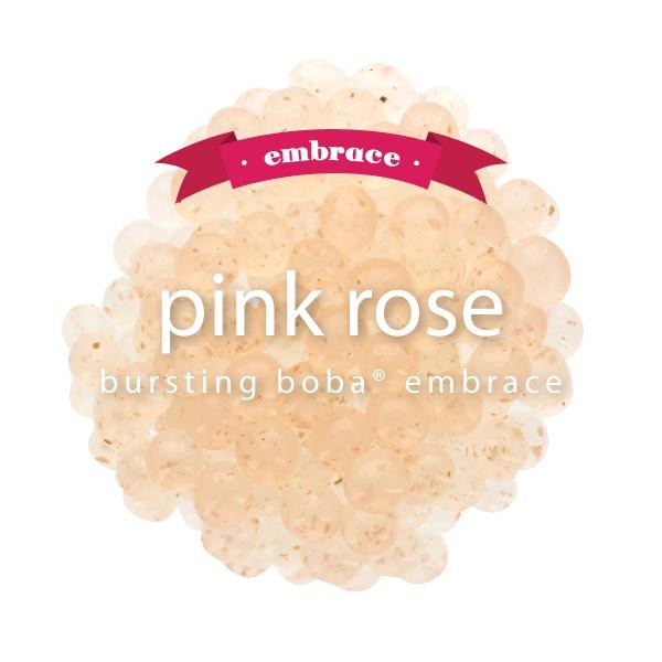 Pink Rose Bursting Boba® Embrace Boba closeup - Bossen view 2